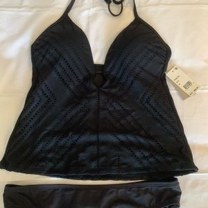 Two piece swimsuit black